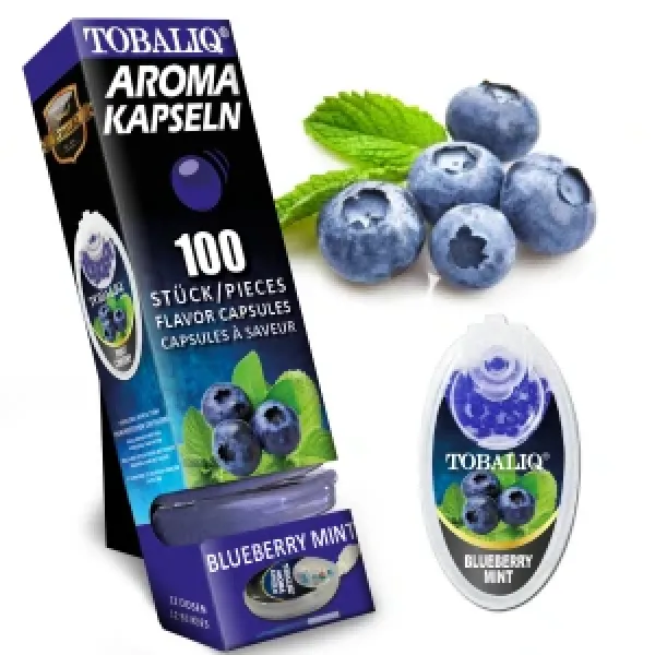 Tobaliq "Blueberry Mint" Aromakapsel mit 100 Kugeln-1 Dose